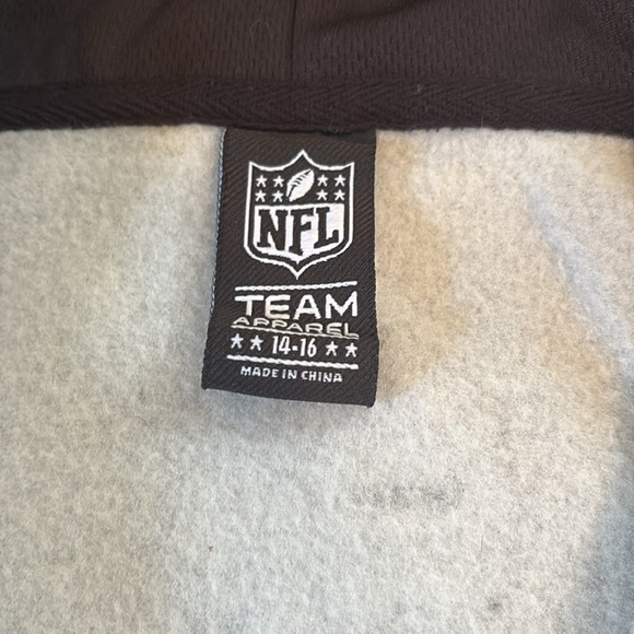 NFL Team Apparel zip front hooded sweatshirt gray black gold - Picture 5 of 6